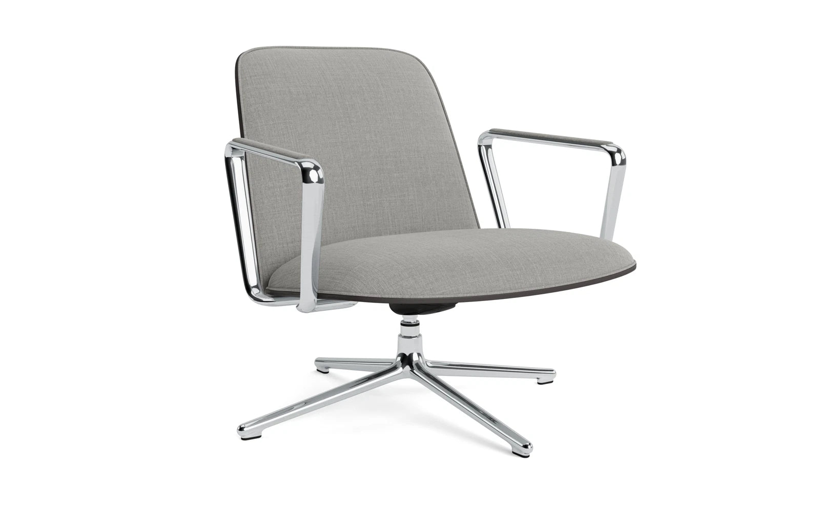 Pad Lounge-Sessel niedrig mit Drehgestell und Kippfunktion alu und Schwarz/Remix in Remix 133 präsentiert im Onlineshop von KAQTU Design AG. Sessel ist von Normann Copenhagen