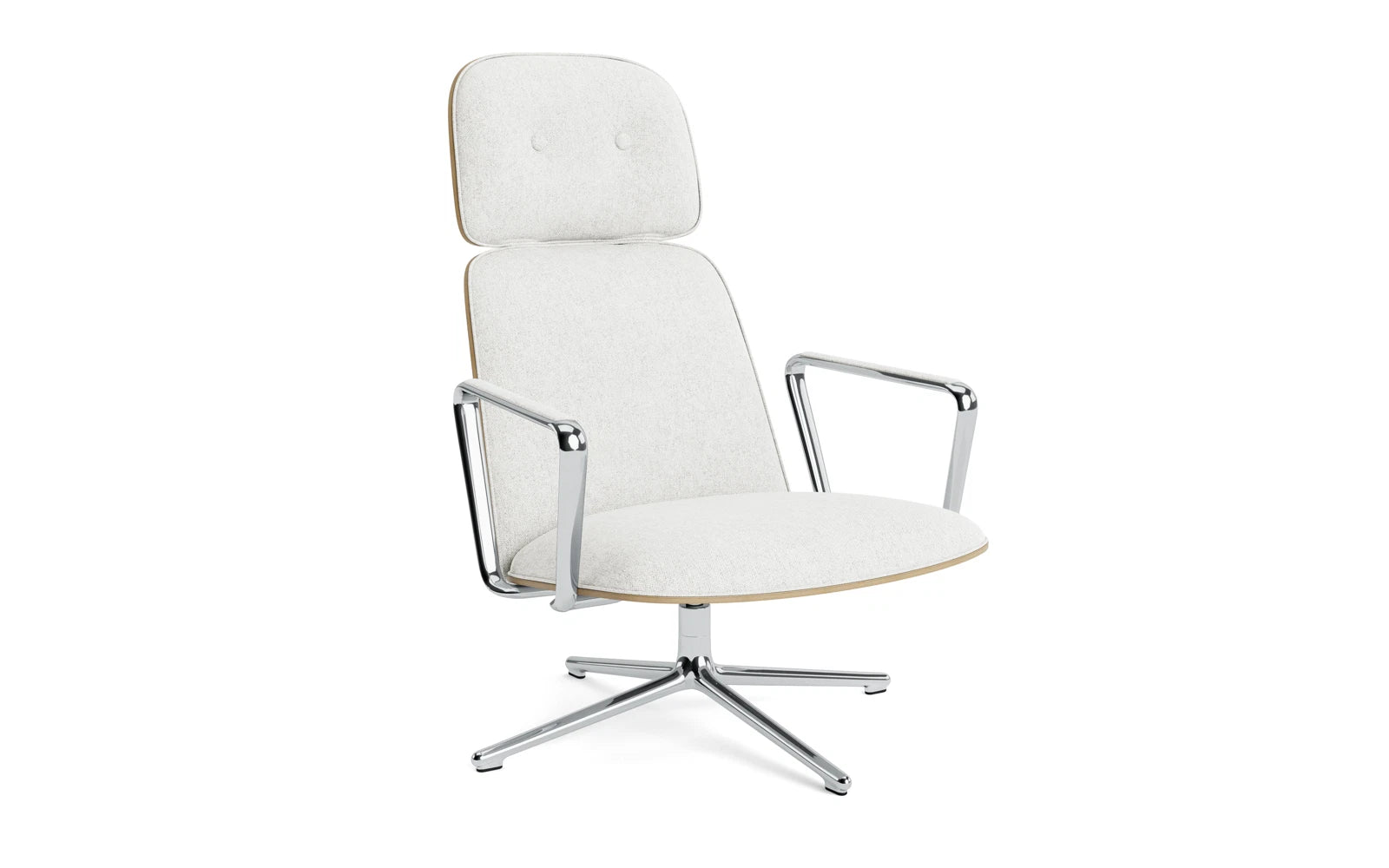 Pad Lounge-Sessel hoch mit Drehgestell Alu Eiche/Hallingdal in Hallingdal 110 präsentiert im Onlineshop von KAQTU Design AG. Sessel ist von Normann Copenhagen