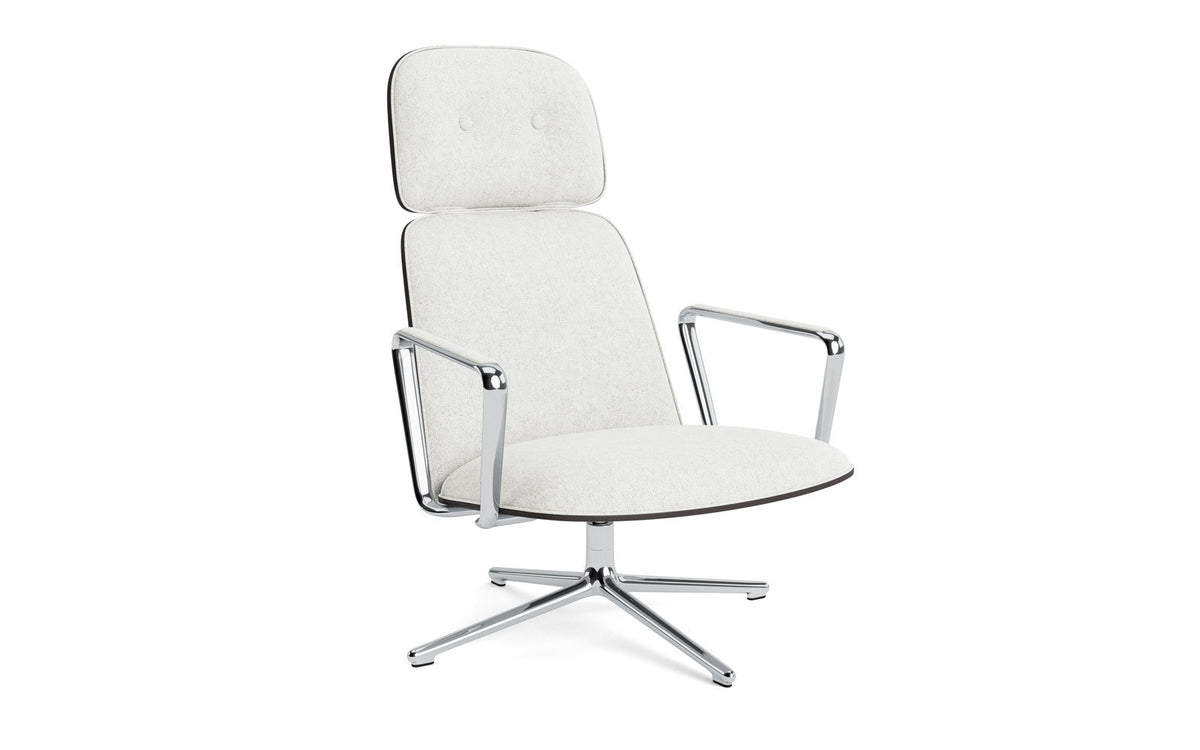 Pad Lounge-Sessel hoch mit Drehgestell Schwarz Alu Schwarz/Hallingdal in Hallingdal 110 präsentiert im Onlineshop von KAQTU Design AG. Drehsessel ist von Normann Copenhagen