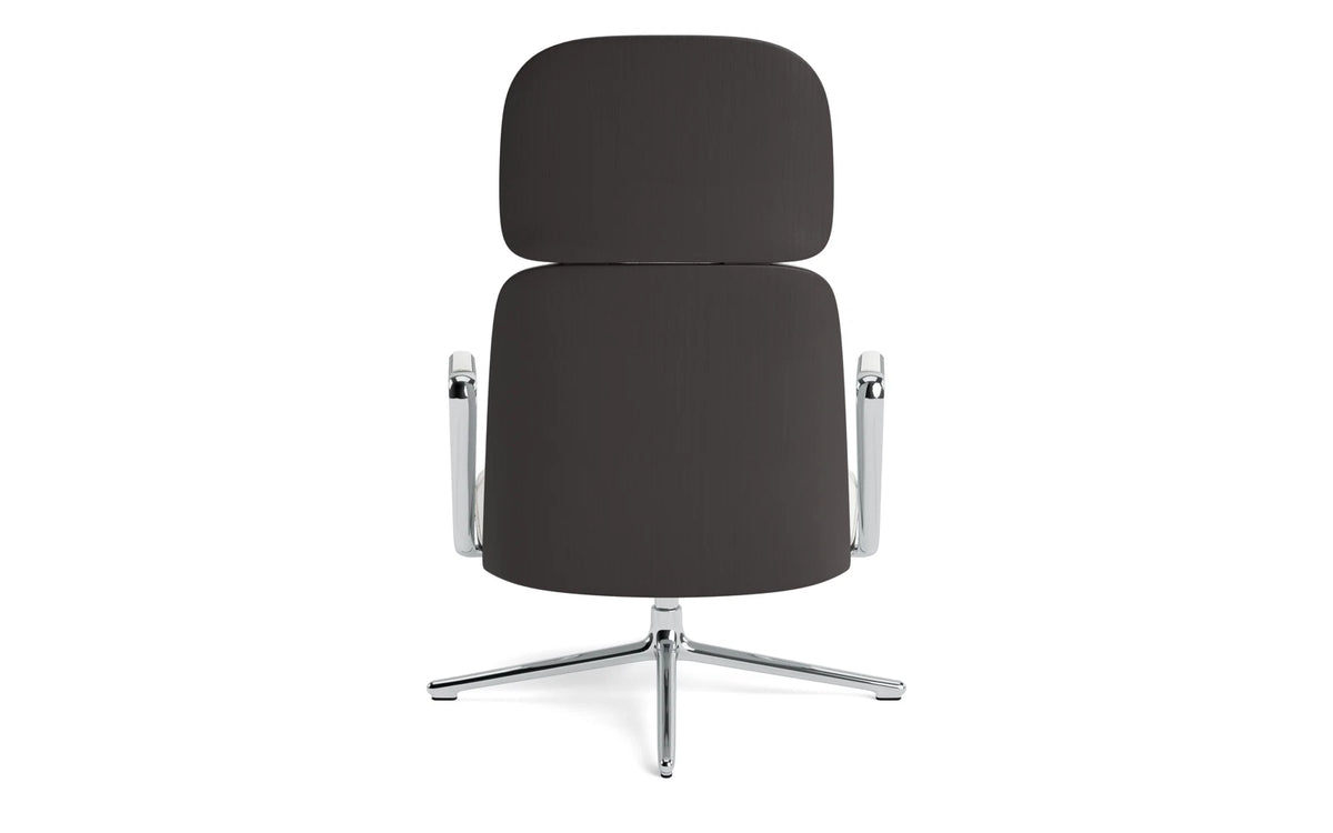 Pad Lounge-Sessel hoch mit Drehgestell und Kippfunktion alu und Schwarz/Hallingdal in Hallingdal 110 präsentiert im Onlineshop von KAQTU Design AG. Drehsessel ist von Normann Copenhagen