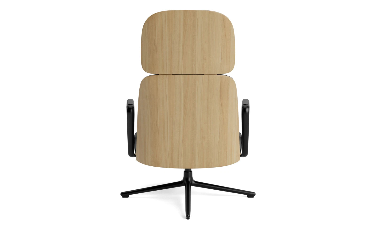 Entdecken Sie den eleganten Pad Lounge-Sessel hoch mit Drehgestell und Kippfunktion in Schwarz Alu Eiche/Ultra – ein Meisterwerk aus Stil und Funktionalität.