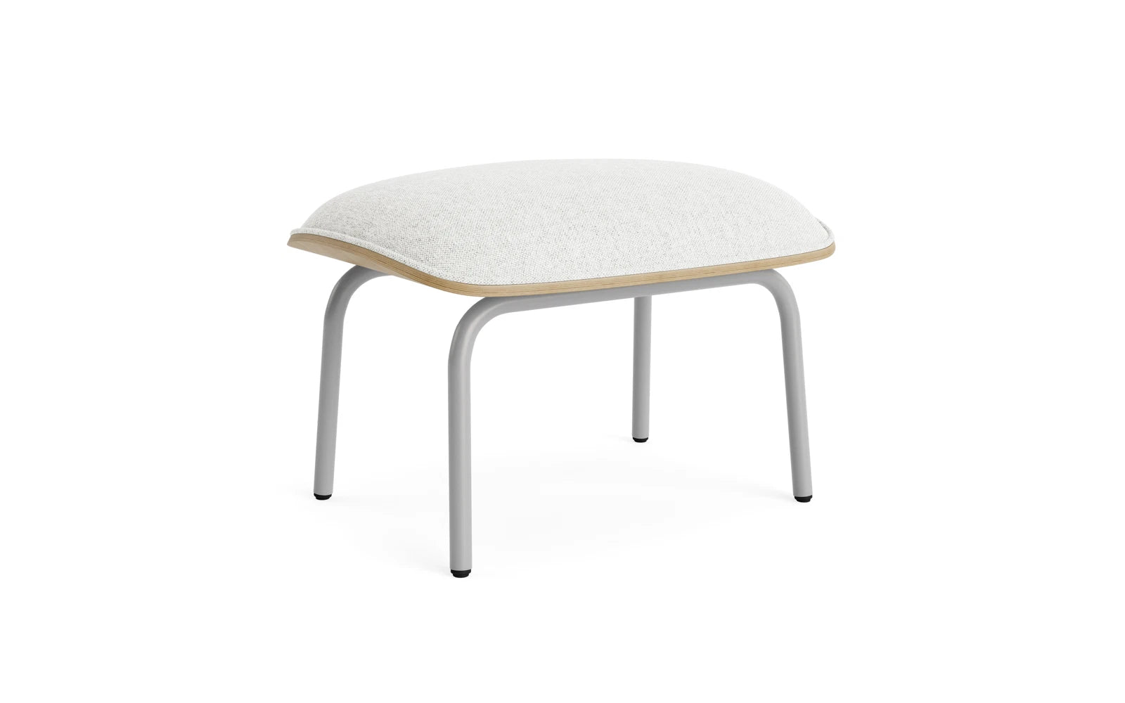 Pad Fusshocker grauem stahl Eiche/Hallingdal in Hallingdal 110 präsentiert im Onlineshop von KAQTU Design AG. Ottoman ist von Normann Copenhagen