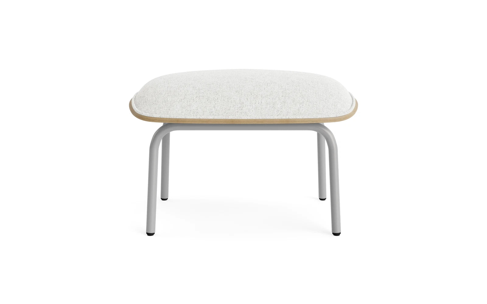 Entdecken Sie den stilvollen Pad Fusshocker von Normann Copenhagen in grauem Stahl und Eiche/Hallingdal. Perfekt für Ihr Zuhause oder die Lounge!