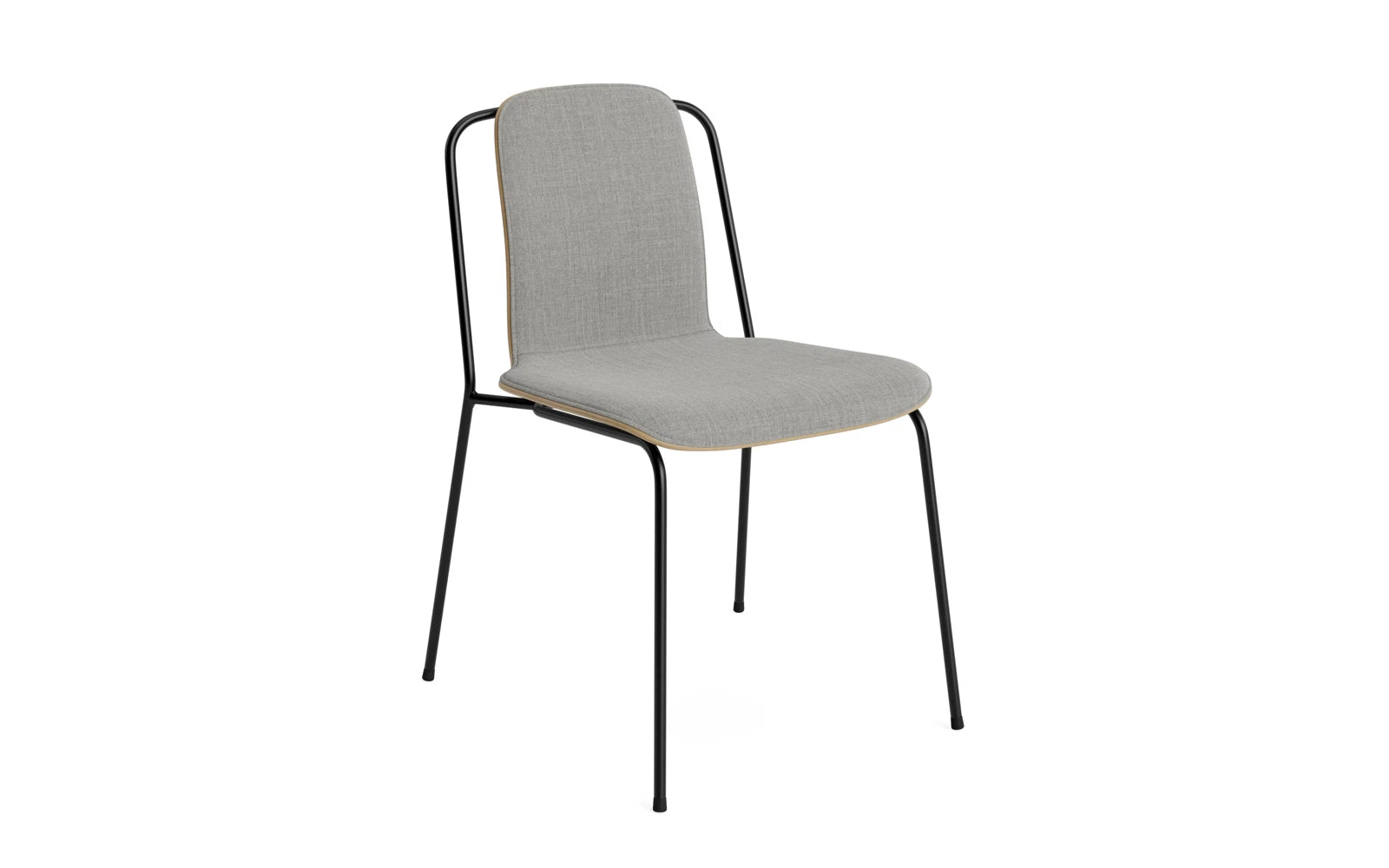 Studio Stuhl Frontpolster Schwarz Stahl Eiche/Remix in Remix 133 präsentiert im Onlineshop von KAQTU Design AG. Stuhl ist von Normann Copenhagen