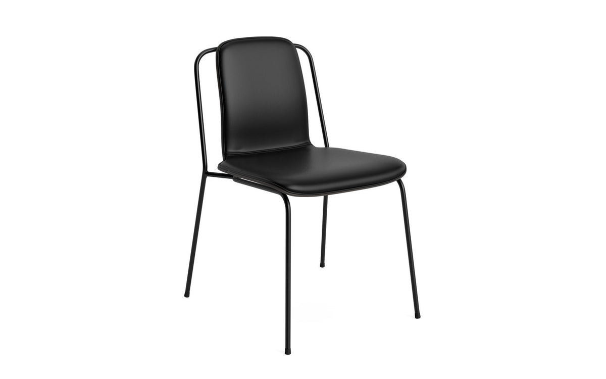 Studio Stuhl Frontpolster, schwarzes Stahl & Schwarz Ultra in Ultra 41599 präsentiert im Onlineshop von KAQTU Design AG. Stuhl ist von Normann Copenhagen