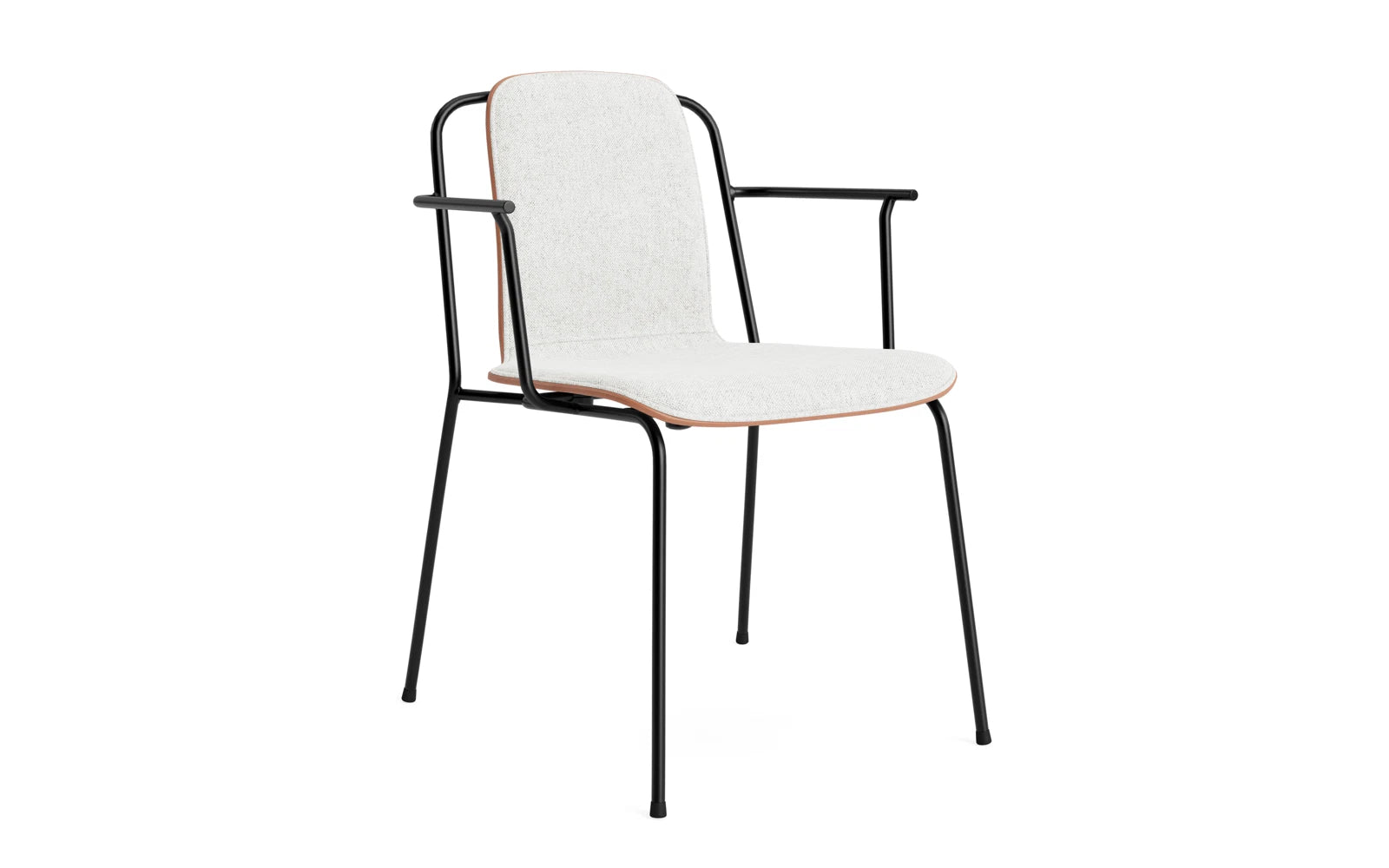 Studio Armlehnstuhl Frontpolster schwarzes Stahl & Braun Hallingdal in Hallingdal 110 präsentiert im Onlineshop von KAQTU Design AG. Stuhl mit Armlehne ist von Normann Copenhagen