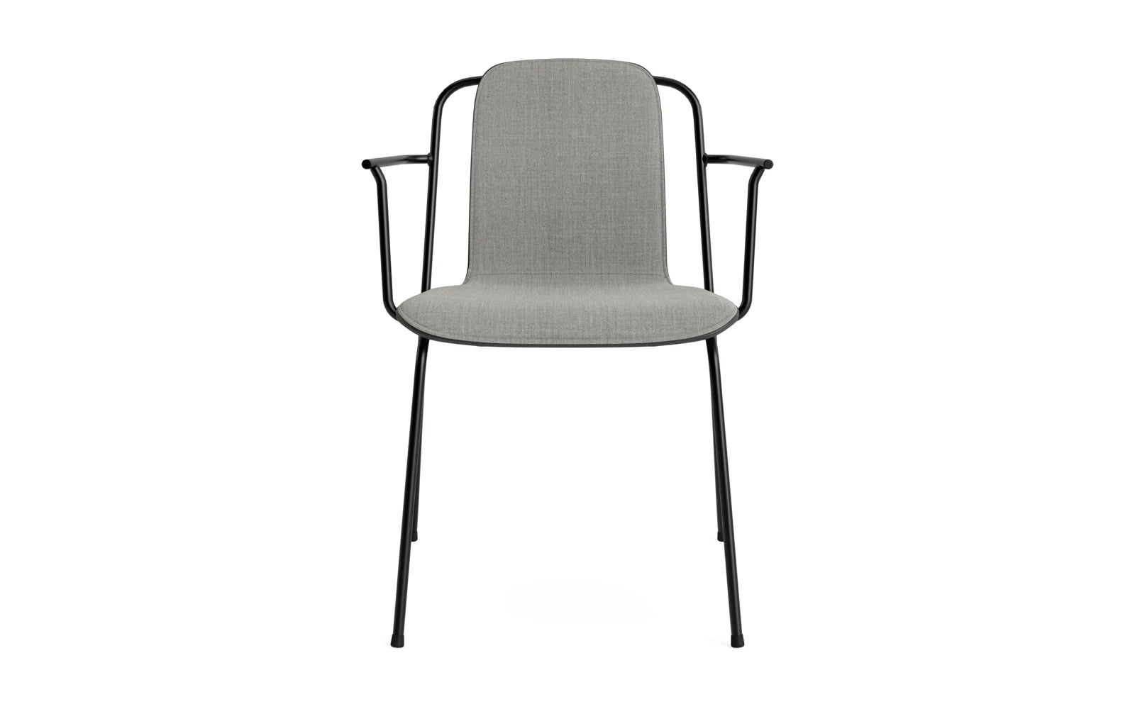 Entdecken Sie den eleganten Studio Armlehnstuhl von Normann Copenhagen. Mit schwarzem Stahl und modernem Design vereint er Stil und Komfort.