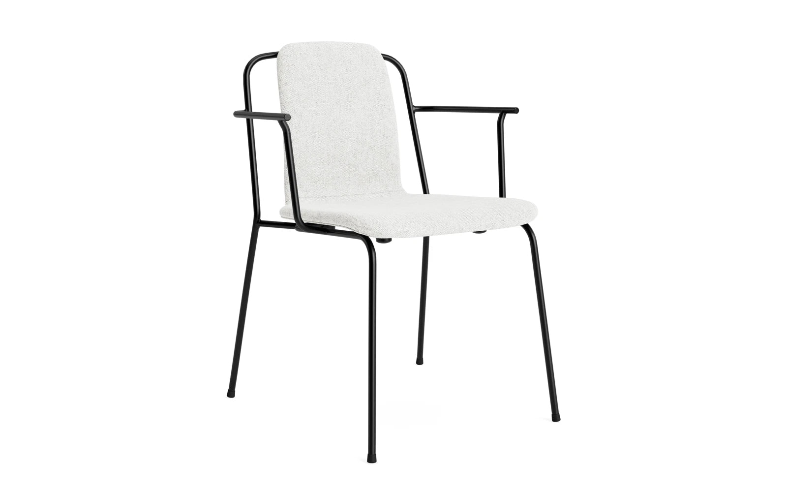 Studio Armlehnstuhl Vollpolster schwarzes Stahl Hallingdal in Hallingdal 110 präsentiert im Onlineshop von KAQTU Design AG. Stuhl mit Armlehne ist von Normann Copenhagen