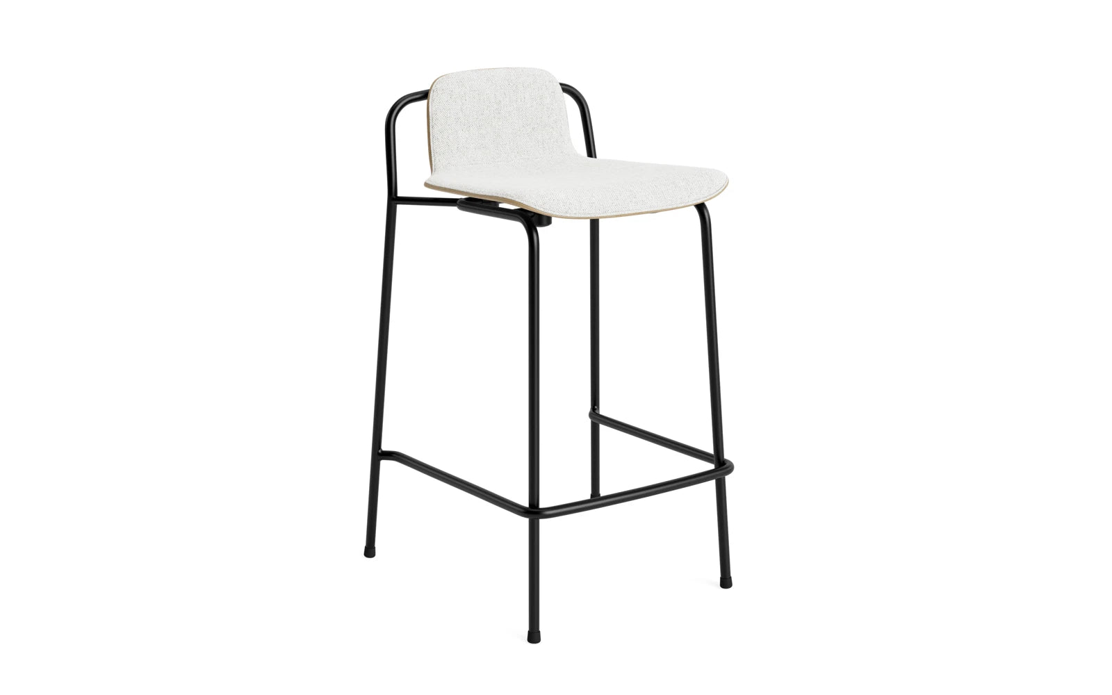 Studio Barstuhl 65 cm frontpolster schwarzes Stahl/ Eiche/ Hallingdal in Hallingdal 110 präsentiert im Onlineshop von KAQTU Design AG. Barstuhl ist von Normann Copenhagen