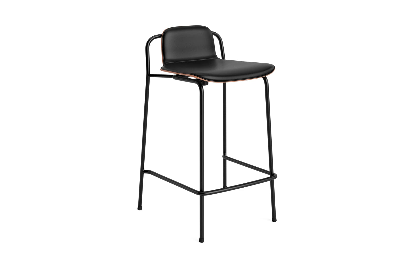 Studio Barstuhl 65 cm frontpolster schwarzes Stahl/ Braun/ Ultra in Ultra 41599 präsentiert im Onlineshop von KAQTU Design AG. Barstuhl ist von Normann Copenhagen