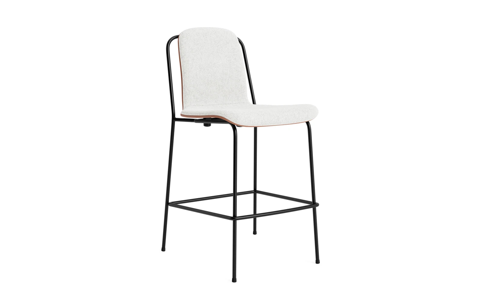 Erleben Sie den eleganten Studio Barstuhl 65 cm von Normann Copenhagen. Mit seinem robusten Stahlrahmen und dem komfortablen Hallingdal-Polster ist er die perfekte Kombination aus Stil und Funktionalität.