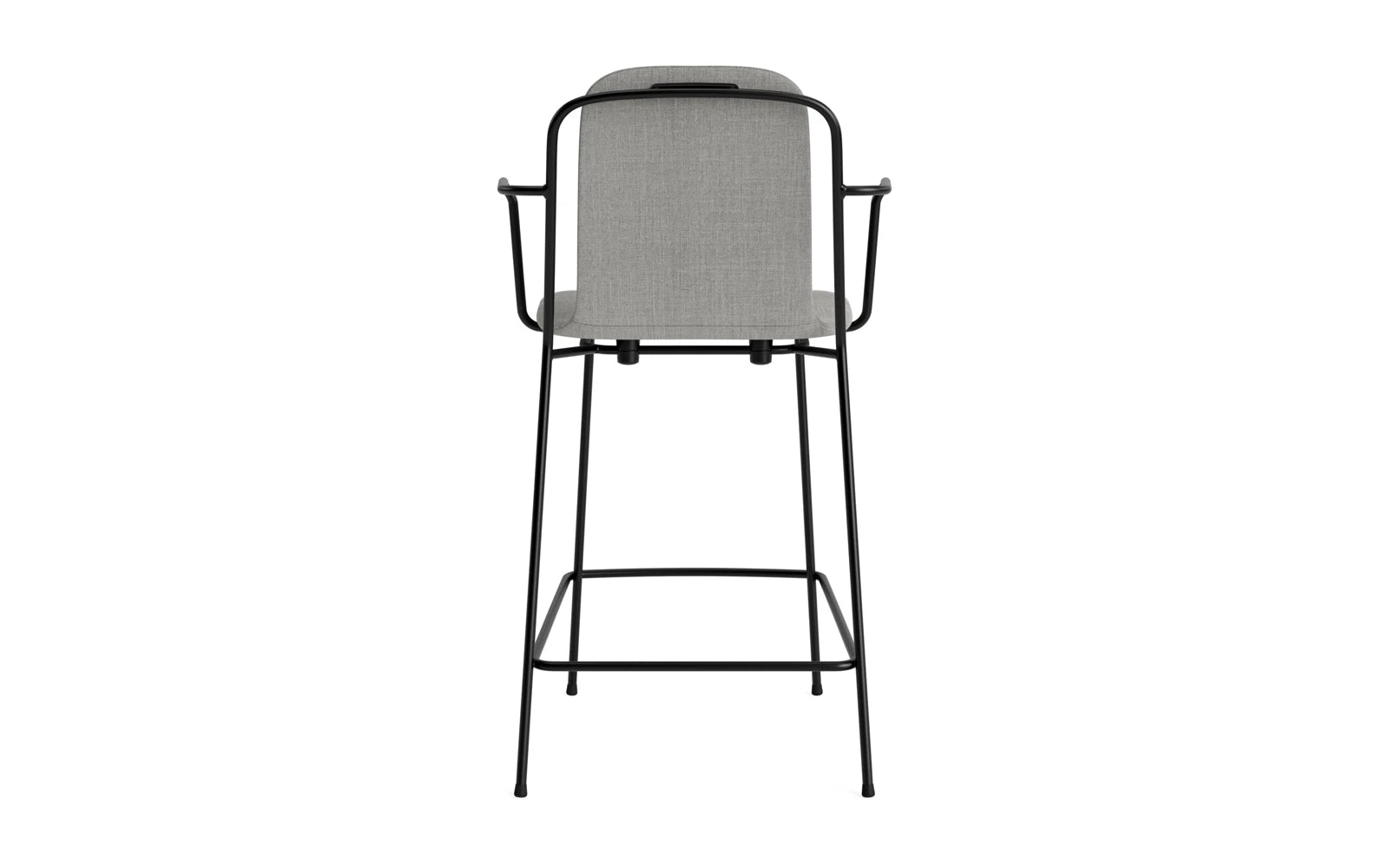 Entdecken Sie den stilvollen Studio Barstuhl mit Armlehne von Normann Copenhagen. Mit 65 cm Sitzhöhe und gepolsterter Fläche vereint er Komfort und modernes Design.