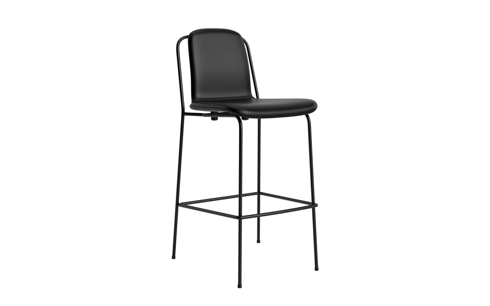 Studio Barstuhl 75 cm Vollpolster Stahl Schwartz/Ultra in Ultra 41599 präsentiert im Onlineshop von KAQTU Design AG. Barstuhl ist von Normann Copenhagen