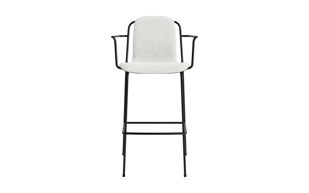 Studio Barstuhl 75 cm frontpolster schwarzes Stahl/ schwarz/ Hallingdal in Hallingdal 110 präsentiert im Onlineshop von KAQTU Design AG. Barstuhl ist von Normann Copenhagen