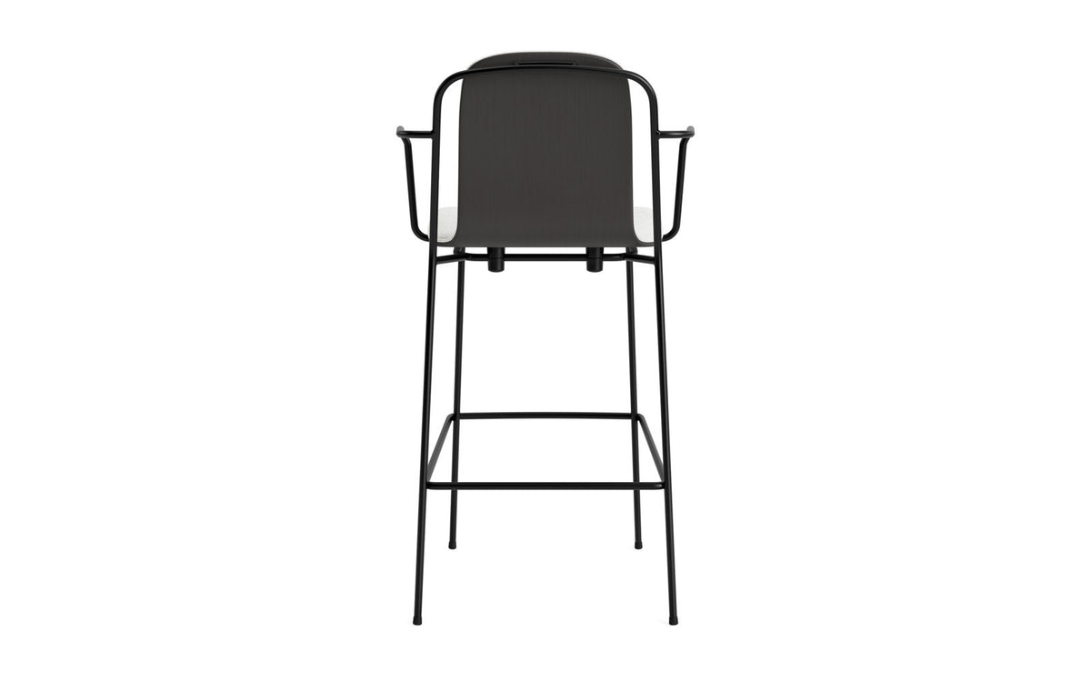 Studio Barstuhl 75 cm frontpolster schwarzes Stahl/ schwarz/ Hallingdal in Hallingdal 110 präsentiert im Onlineshop von KAQTU Design AG. Barstuhl ist von Normann Copenhagen