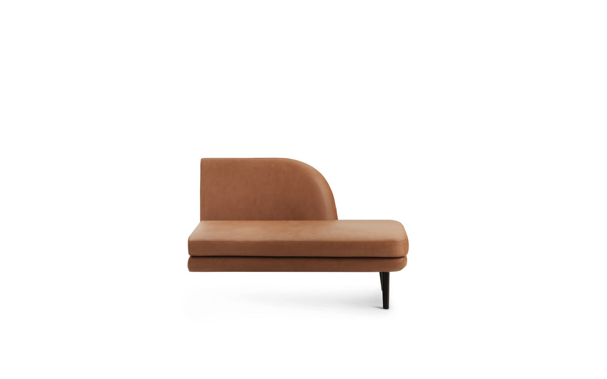 Sum modulares Sofa 330 offen, linke Seite, schwarzes Aluminium, Ultra Leder in Ultra 41574 präsentiert im Onlineshop von KAQTU Design AG. Modulares Sofa ist von Normann Copenhagen