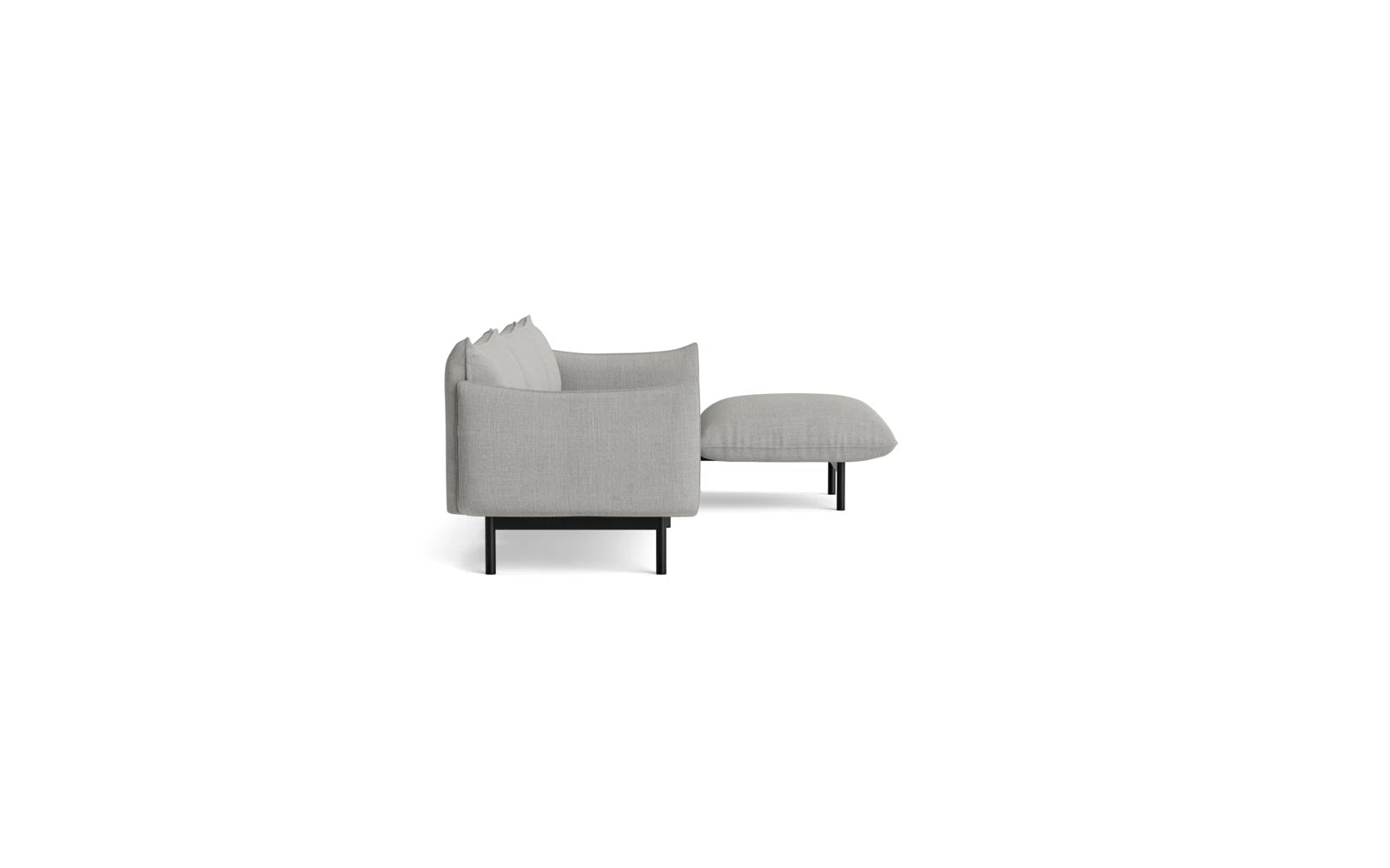 Entdecken Sie das Ark Sofa von Normann Copenhagen: Ein stilvolles 3-Sitzer mit Chaise Longue, das Komfort und modernes Design vereint.