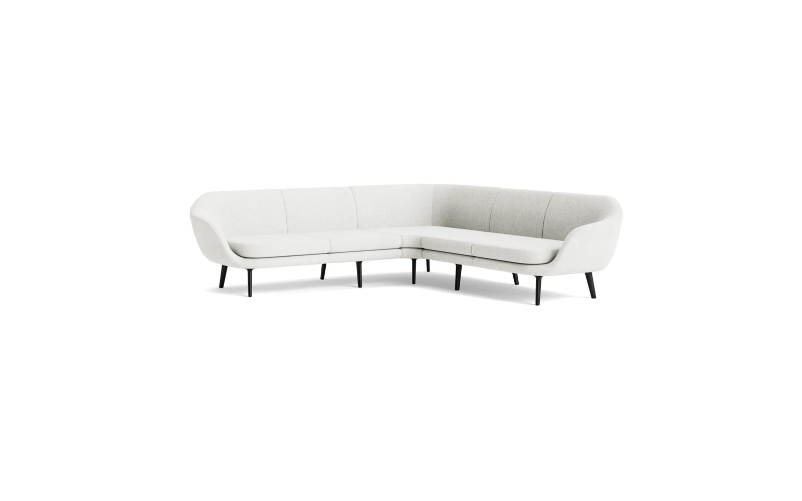 Sum modulares Sofa 4-Sitzer Ecke, schwarzes Aluminium in Hallingdal 110 präsentiert im Onlineshop von KAQTU Design AG. 4er Sofa ist von Normann Copenhagen