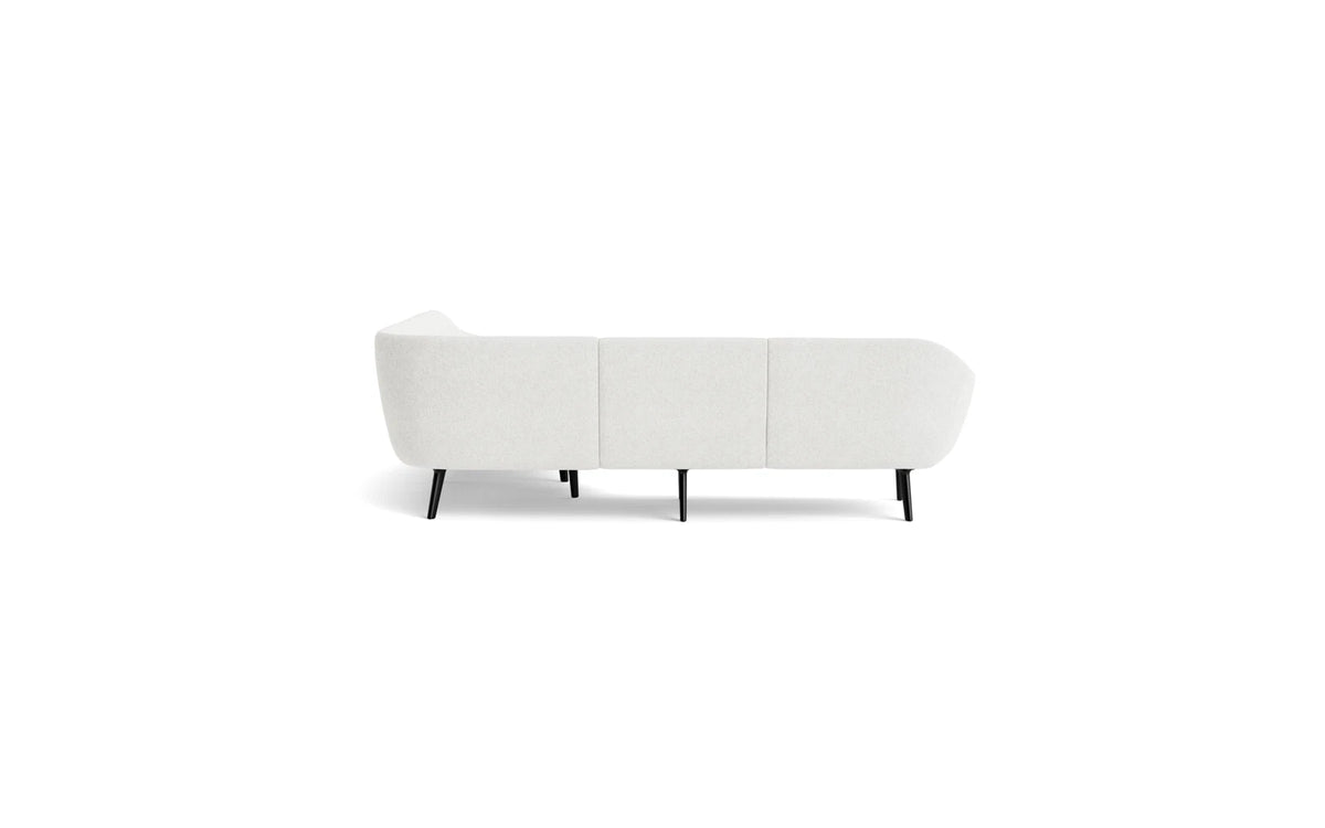 Sum modulares Sofa 4-Sitzer Ecke, schwarzes Aluminium in Hallingdal 110 präsentiert im Onlineshop von KAQTU Design AG. 4er Sofa ist von Normann Copenhagen