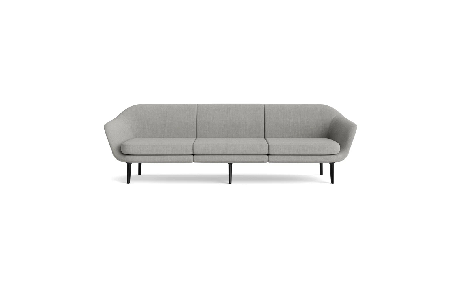 Entdecken Sie das elegante Sum 3-Sitzer Sofa von Normann Copenhagen. Flexibles, modulares Design mit hochwertigem Synergy-Stoff und schwarzem Aluminium.