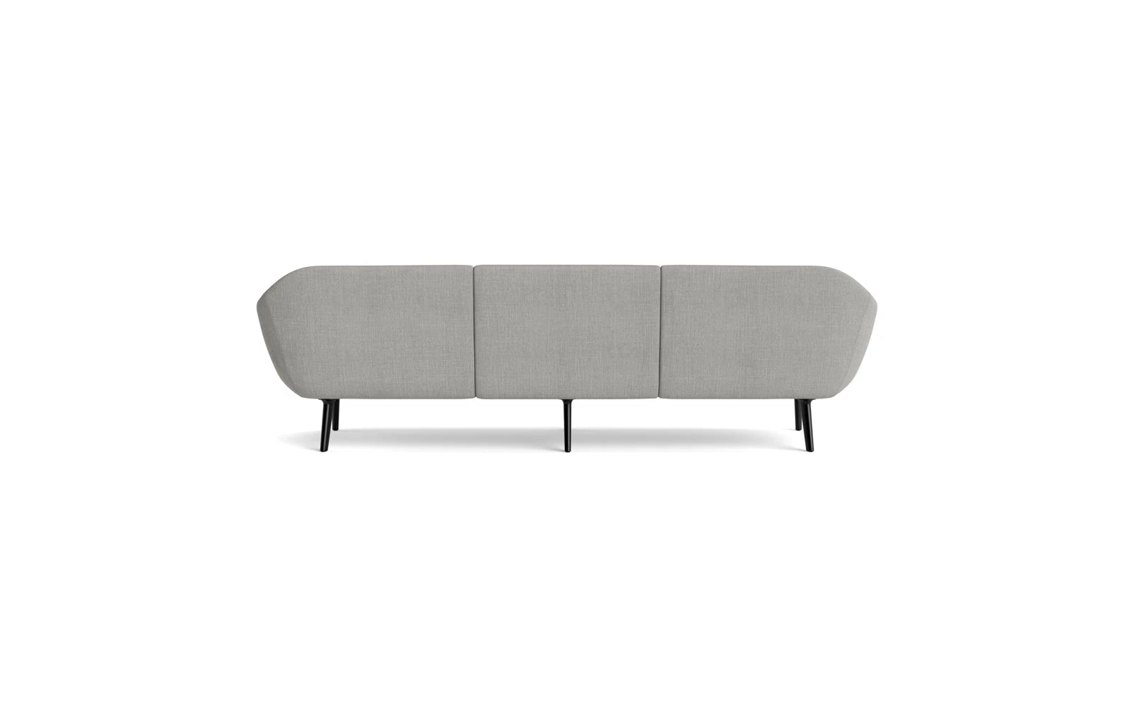 Entdecken Sie das elegante Sum 3-Sitzer Sofa von Normann Copenhagen: Flexibles, modulares Design aus schwarzem Aluminium und hochwertigem Synergy-Stoff.