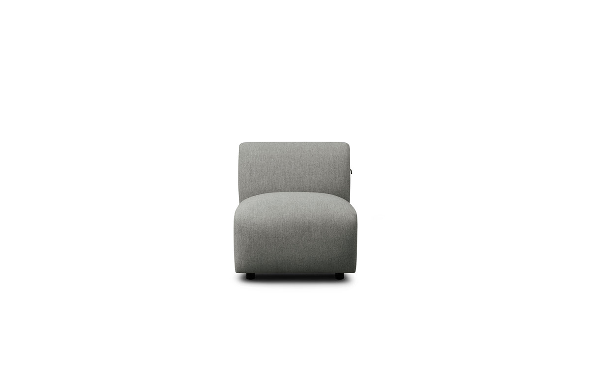 Modulares Sofa Swell von Normann Copenhagen, Modul 110 Mitte, Stoffbezug Hallingdal 0110, Beine aus lackiertem Eschenholz.