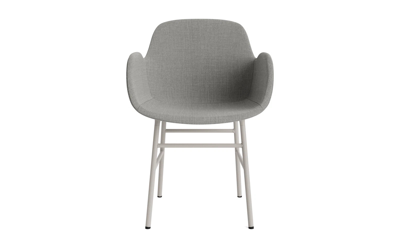 Erleben Sie den Form Lehnstuhl in warmem Grau von Normann Copenhagen – ein stilvolles Möbelstück, das Komfort und individuelle Gestaltungsmöglichkeiten bietet.