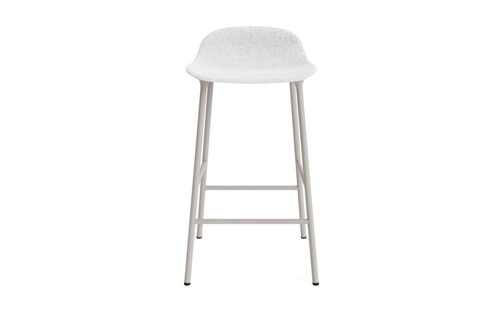 Erleben Sie den Form Barstuhl 65 cm in warmem Grau, gepolstert mit edlem Hallingdal-Stoff von Normann Copenhagen – der perfekte Akzent für Ihr Zuhause!