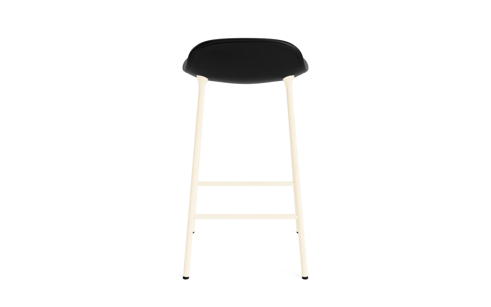 Erleben Sie den stilvollen Form Barstuhl 65 cm in creme, gepolstert und aus robustem Stahl von Normann Copenhagen – perfekt für moderne Wohnräume.