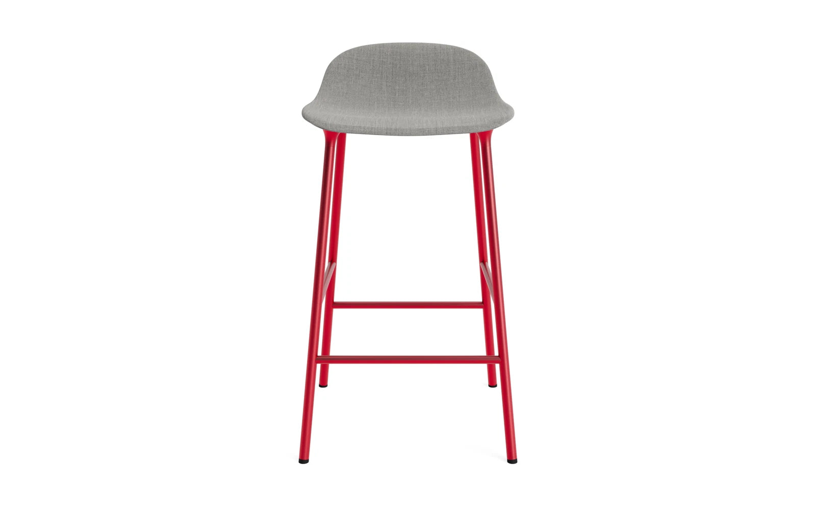 Erleben Sie den Form Barstuhl 65 cm gepolstert in strahlendem Rot von Normann Copenhagen – ein elegantes Möbelstück, das Komfort und Stil vereint!