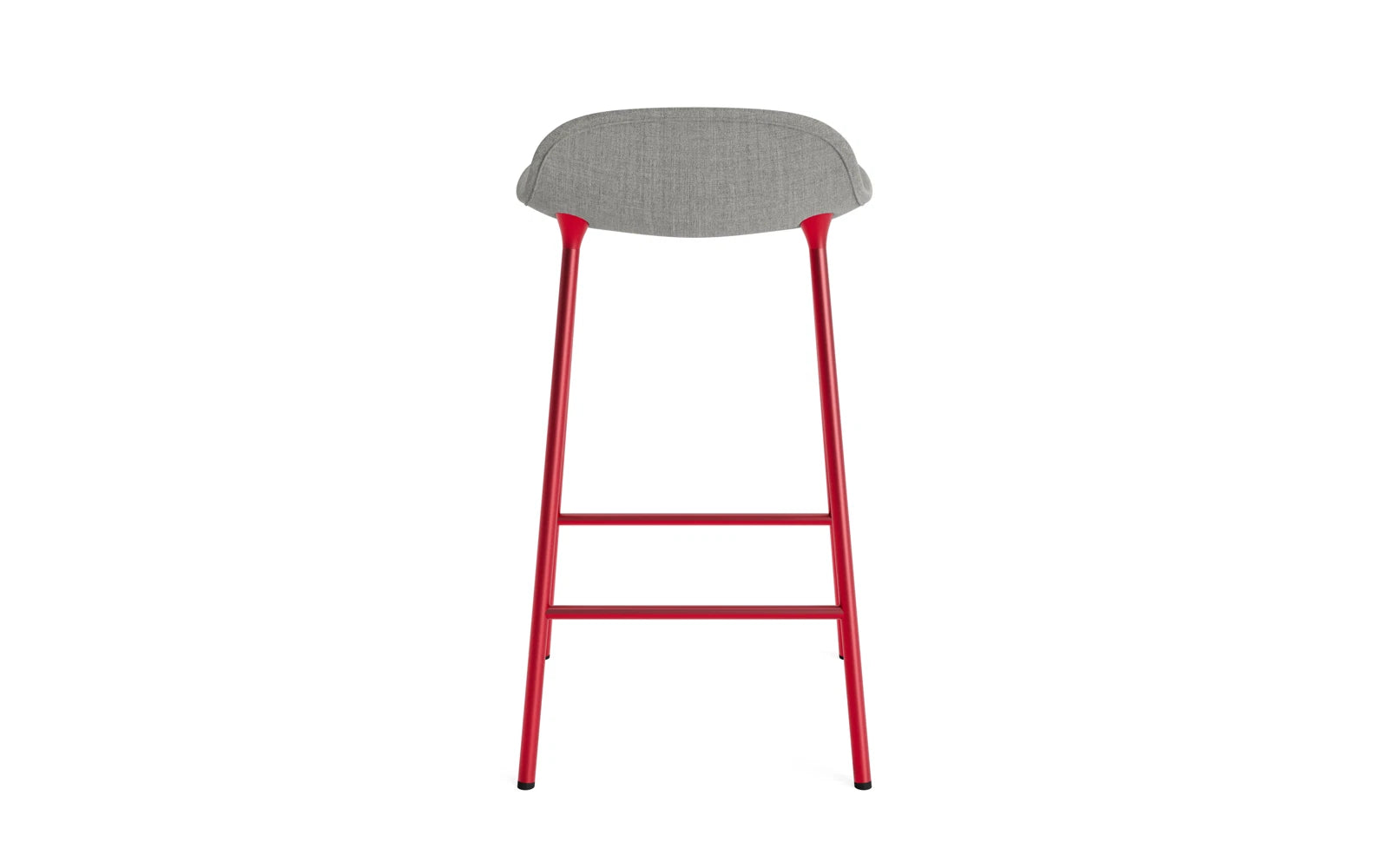 Erleben Sie den Form Barstuhl 65 cm gepolstert in strahlendem Rot von Normann Copenhagen – ein elegantes Möbelstück, das Komfort und Stil vereint!