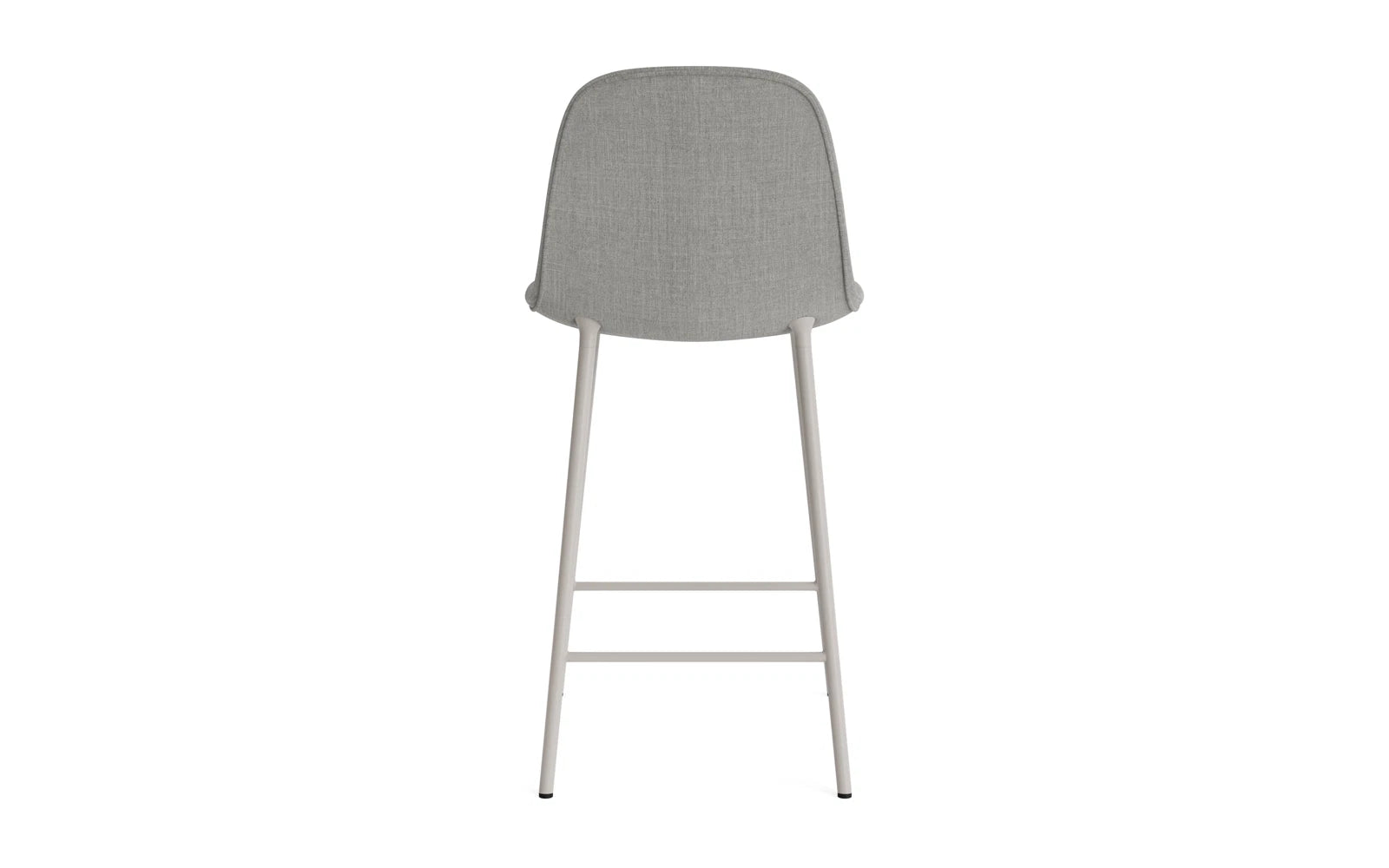 Erleben Sie den eleganten Form Barstuhl 75 cm gepolstert in warmem Grau von Normann Copenhagen – eine harmonische Verbindung von Stil und Komfort für jeden Raum!