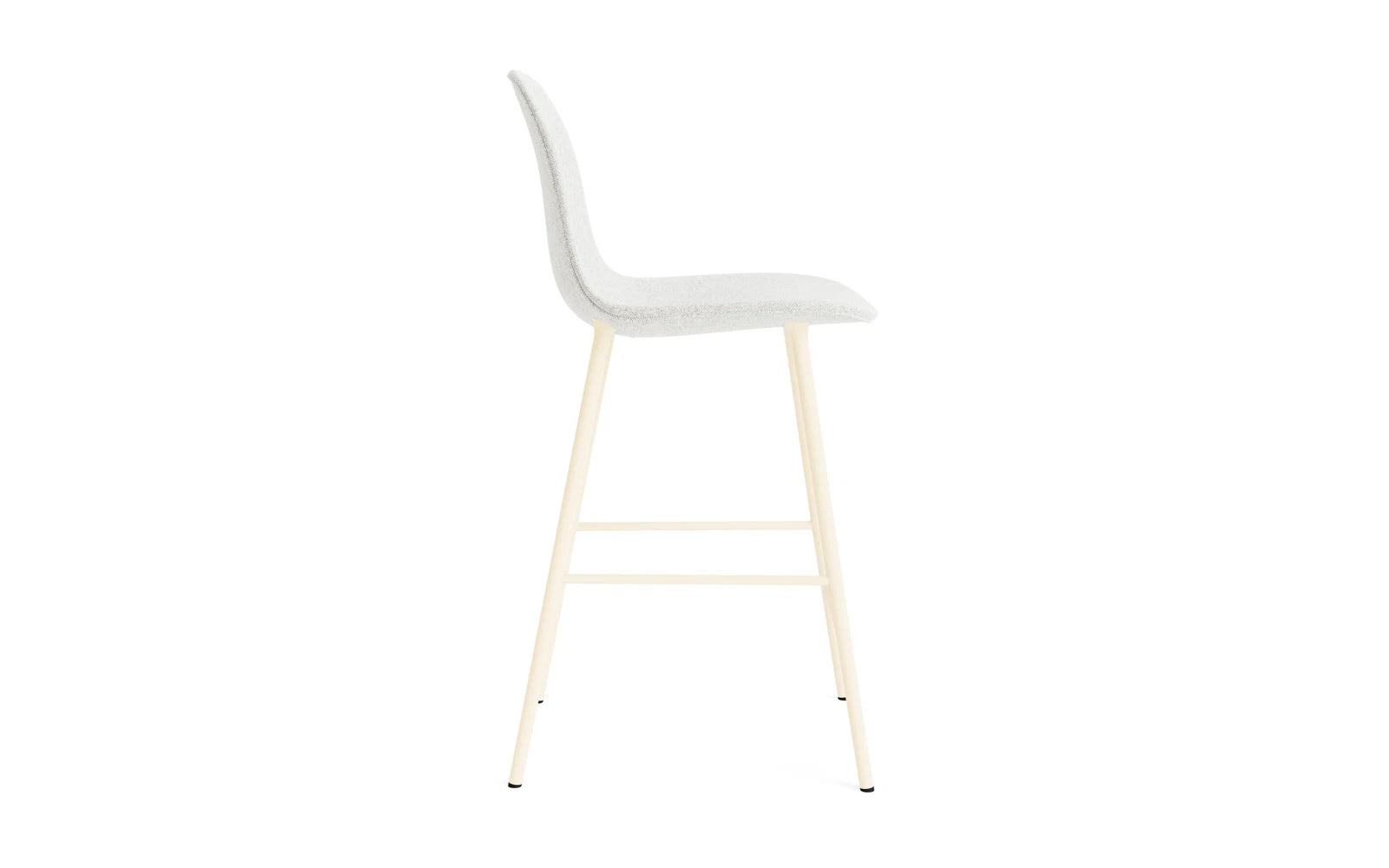 Entdecken Sie den Form Barstuhl 65 cm gepolstert in Creme und Stahl von Normann Copenhagen – ein modernes Designstück für stilvolle Akzente!