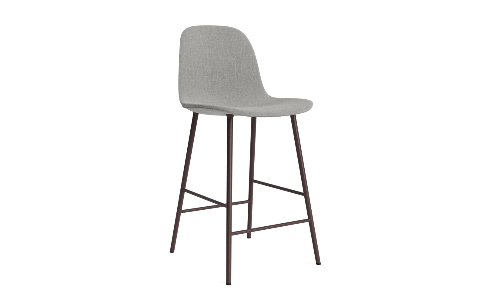 Genießen Sie den Form Barstuhl 65 cm in stilvollem Braun, gepolstert und aus hochwertigem Stahl von Normann Copenhagen – ideal für modernes Wohnen.