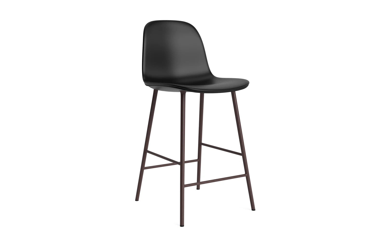 Form Barstuhl 65 cm gepolstert Braun stahl/Ultra leder in Ultra 41599 präsentiert im Onlineshop von KAQTU Design AG. Barstuhl ist von Normann Copenhagen