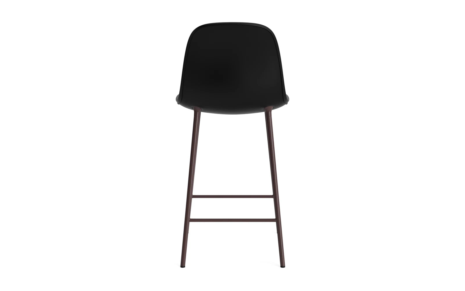Erleben Sie den eleganten Form Barstuhl 65 cm von Normann Copenhagen, gepolstert in luxuriösem Braun und gefertigt aus robustem Stahl – der perfekte Akzent für Ihr Zuhause.