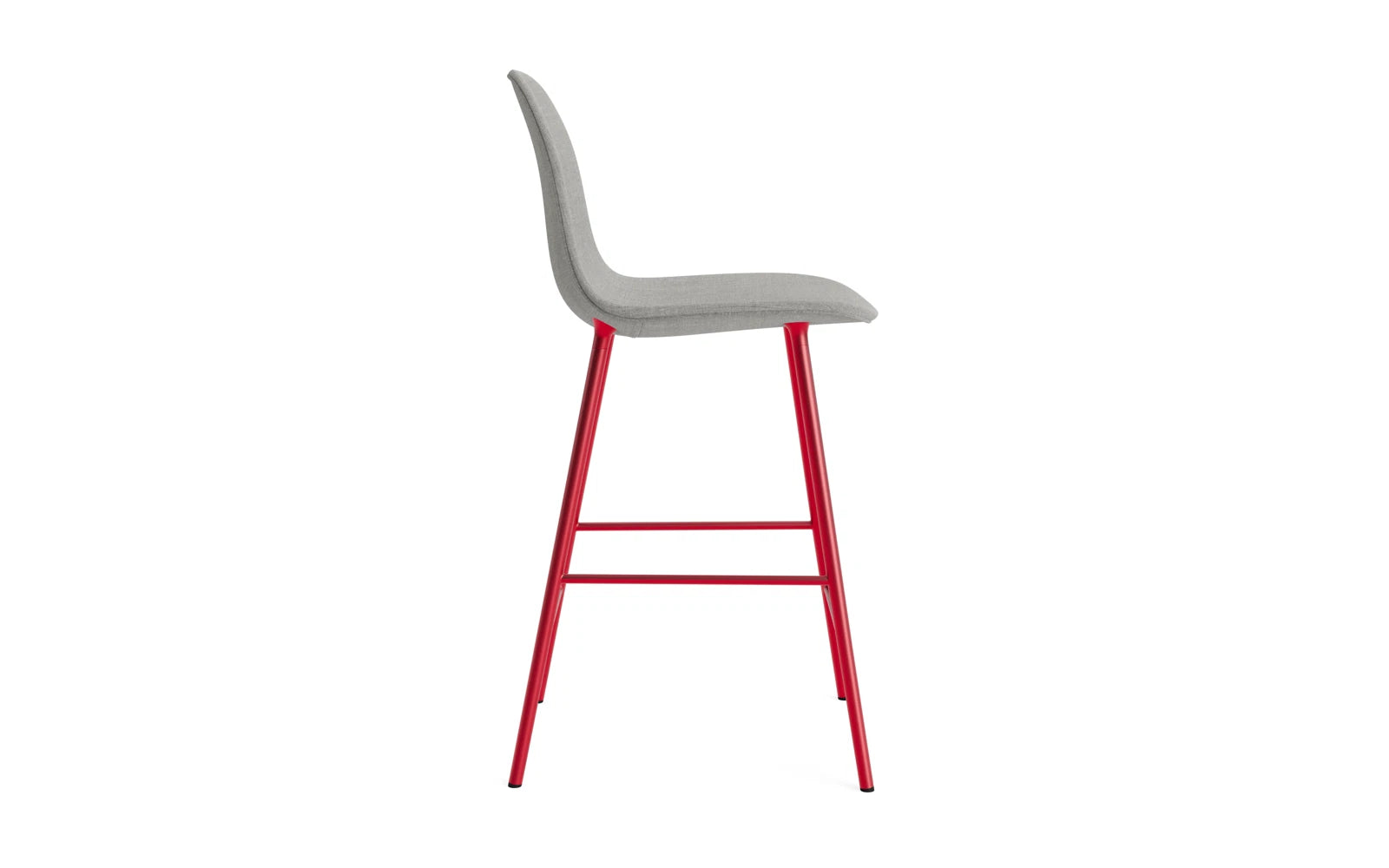 Erleben Sie den Form Barstuhl 65 cm gepolstert in strahlendem Rot von Normann Copenhagen – ein elegantes Möbelstück, das Komfort und Stil vereint!