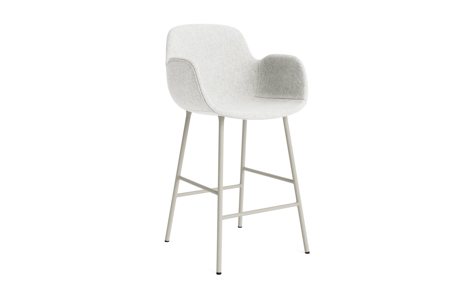 Form Barstuhl mit Armlehne 65 cm gepolstert Hellgrau Stahl Hallingdal in Hallingdal 110 präsentiert im Onlineshop von KAQTU Design AG. Barstuhl ist von Normann Copenhagen