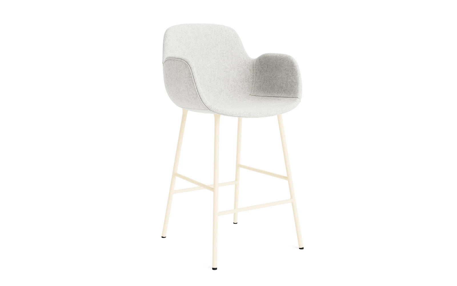 Form Barstuhl mit Armlehne 65 cm gepolstert Creme Stahl Hallingdal in Hallingdal 110 präsentiert im Onlineshop von KAQTU Design AG. Barstuhl ist von Normann Copenhagen