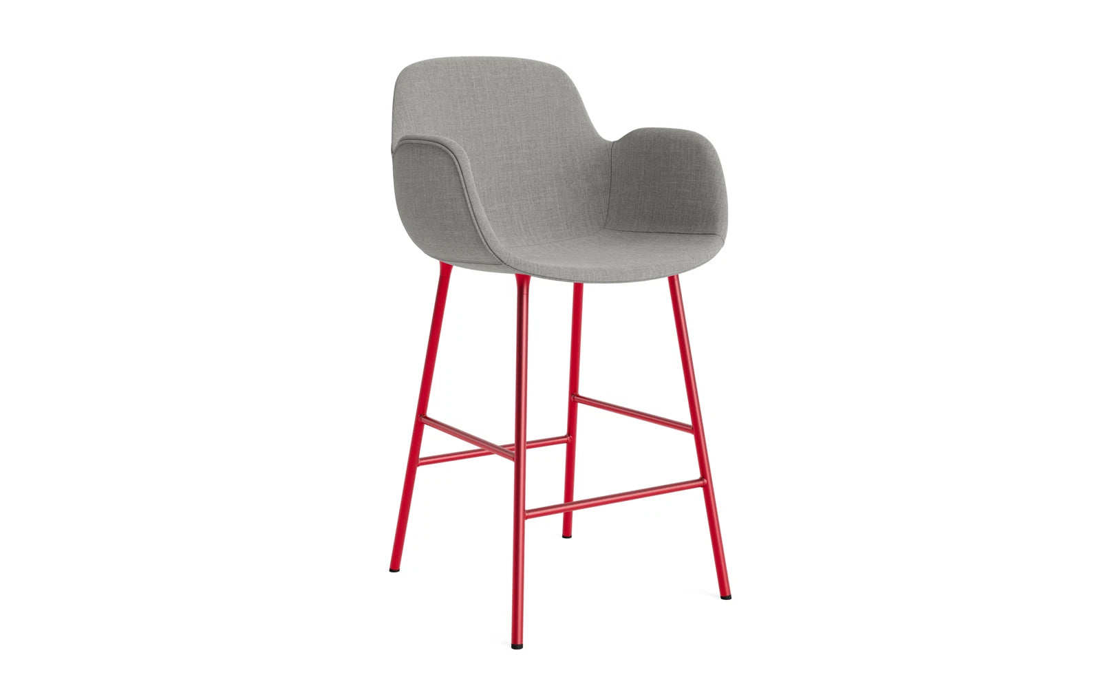 Form Barstuhl mit Armlehne 65 cm gepolstert Leuchtendes Rot Stahl/Remix in Remix 133 präsentiert im Onlineshop von KAQTU Design AG. Barstuhl ist von Normann Copenhagen