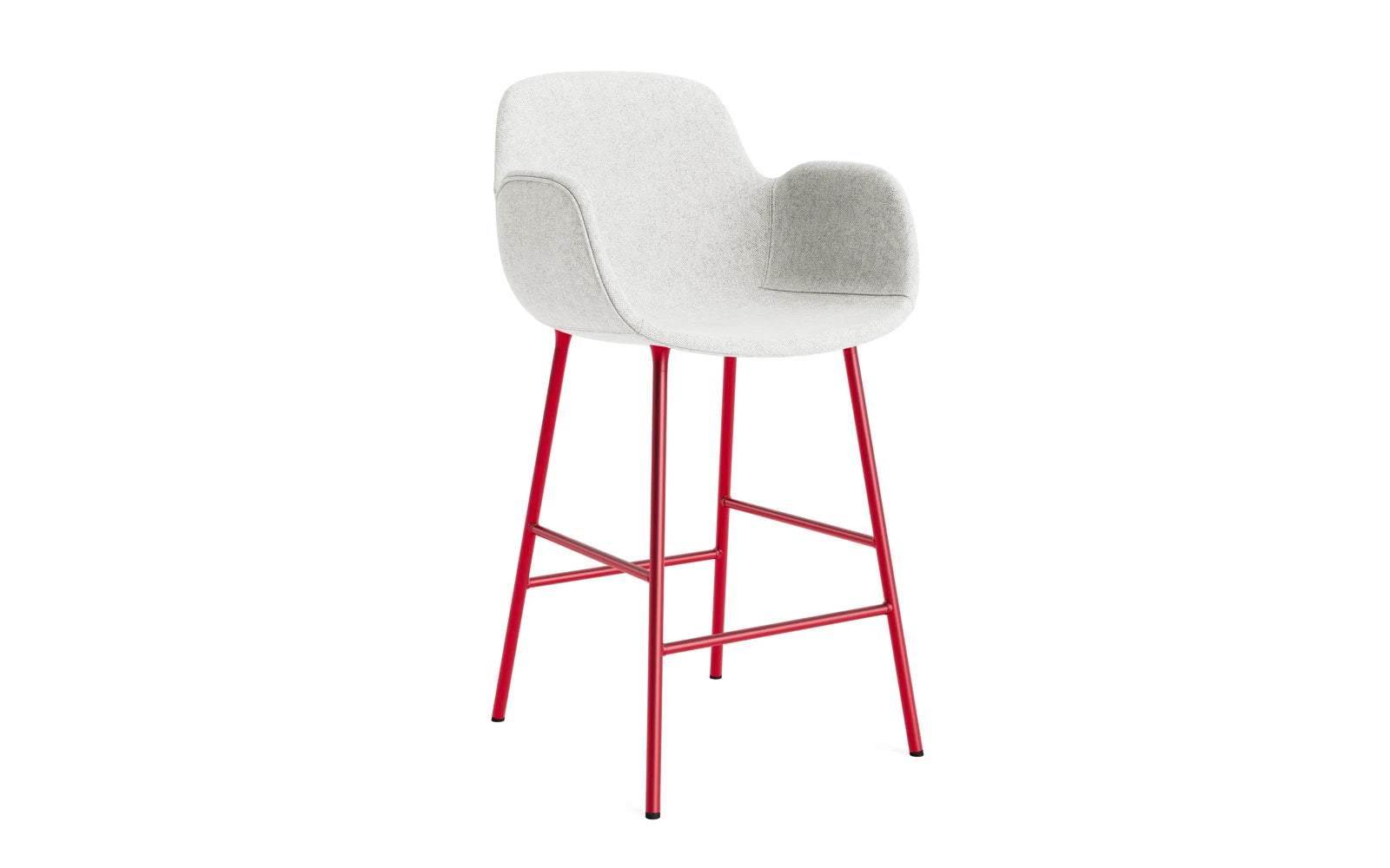 Form Barstuhl mit Armlehne 65 cm gepolstert Leuchtendes rot Stahl Hallingdal in Hallingdal 110 präsentiert im Onlineshop von KAQTU Design AG. Barstuhl ist von Normann Copenhagen