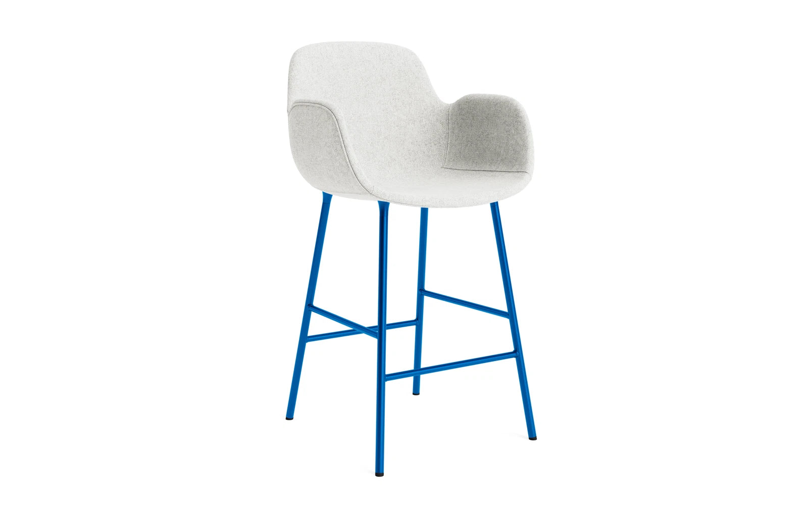 Form Barstuhl mit Armlehne 65 cm gepolstert Leuchtendes blau Stahl Hallingdal in Hallingdal 110 präsentiert im Onlineshop von KAQTU Design AG. Barstuhl ist von Normann Copenhagen