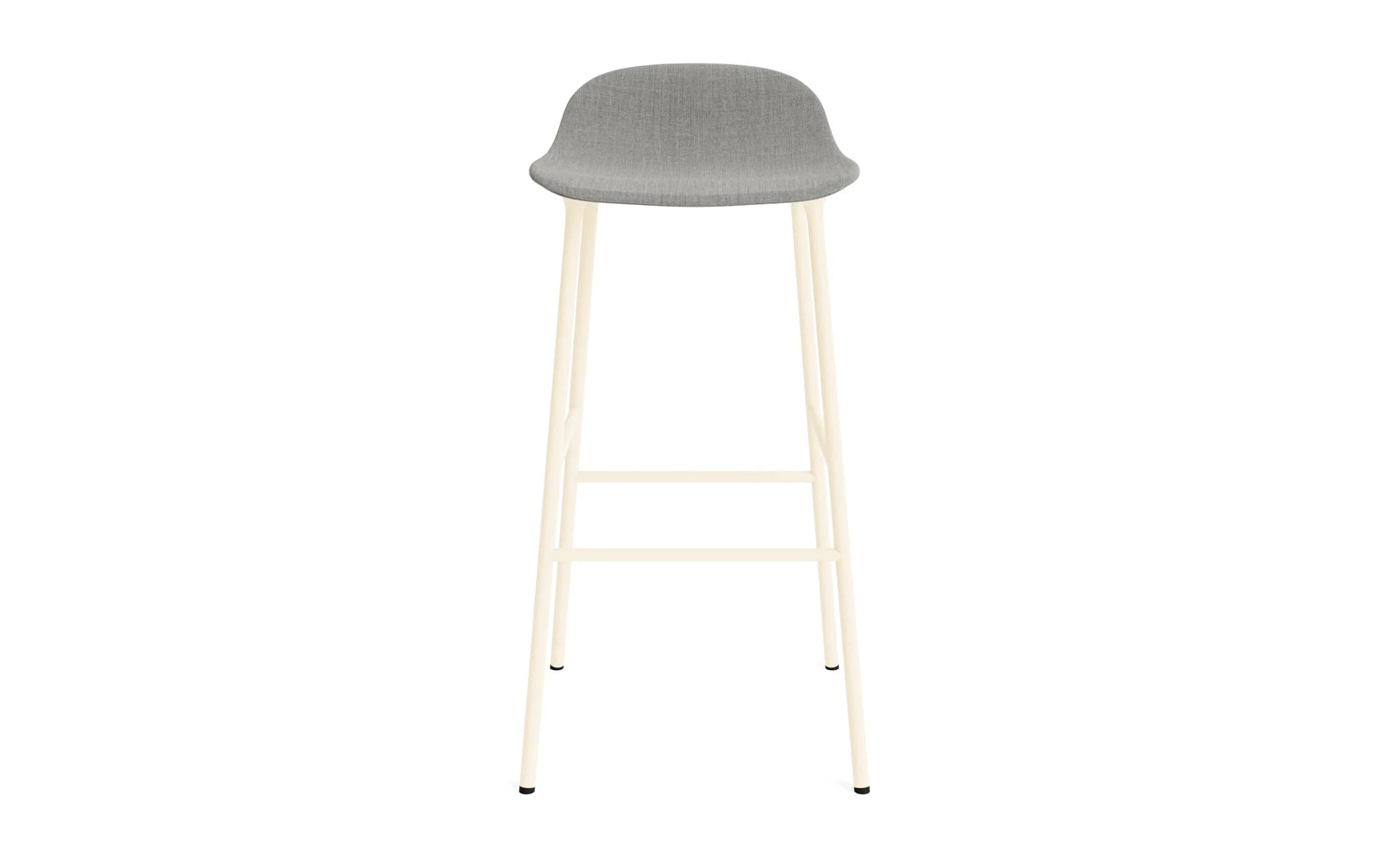 Erleben Sie den stilvollen Form Barstuhl 75 cm gepolstert in creme von Normann Copenhagen – die perfekte Fusion aus modernem Design und hohem Sitzkomfort.