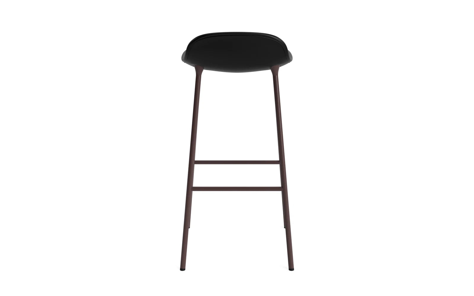 Entdecken Sie den eleganten Form Barstuhl 75 cm von Normann Copenhagen – gepolstert, aus braunem Stahl und ideal für jeden Raum!
