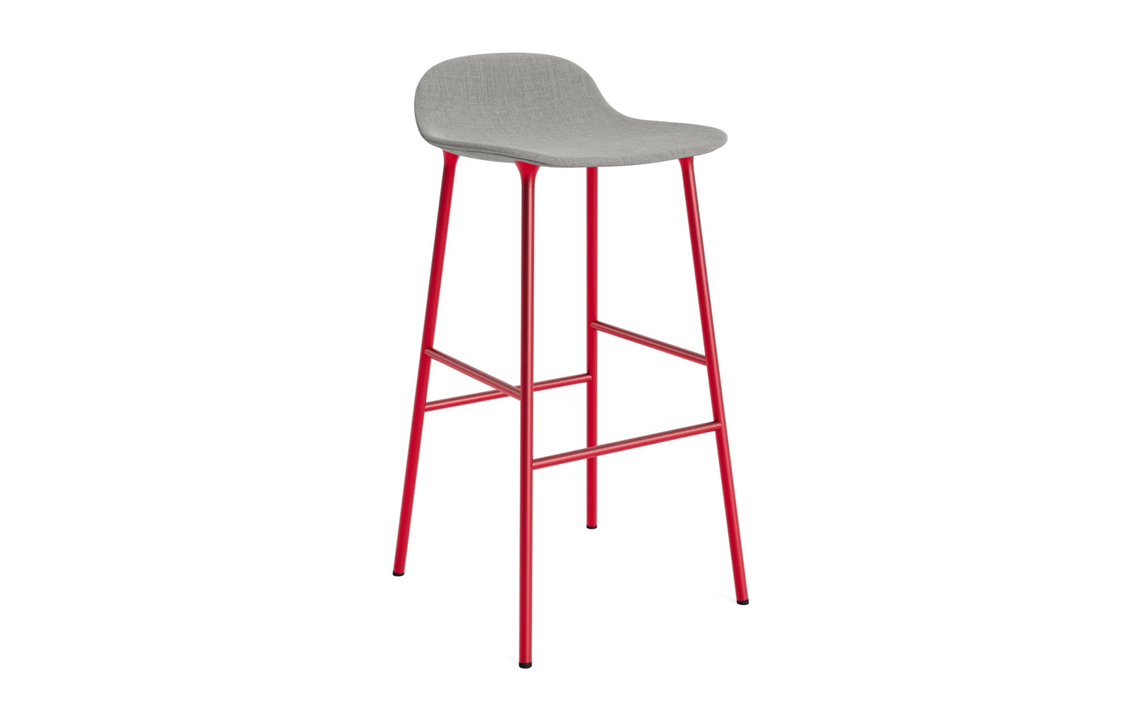 Form Barstuhl 75 cm gepolstert Stahl leuchtendes rot Remix in Remix 133 präsentiert im Onlineshop von KAQTU Design AG. Barstuhl ist von Normann Copenhagen