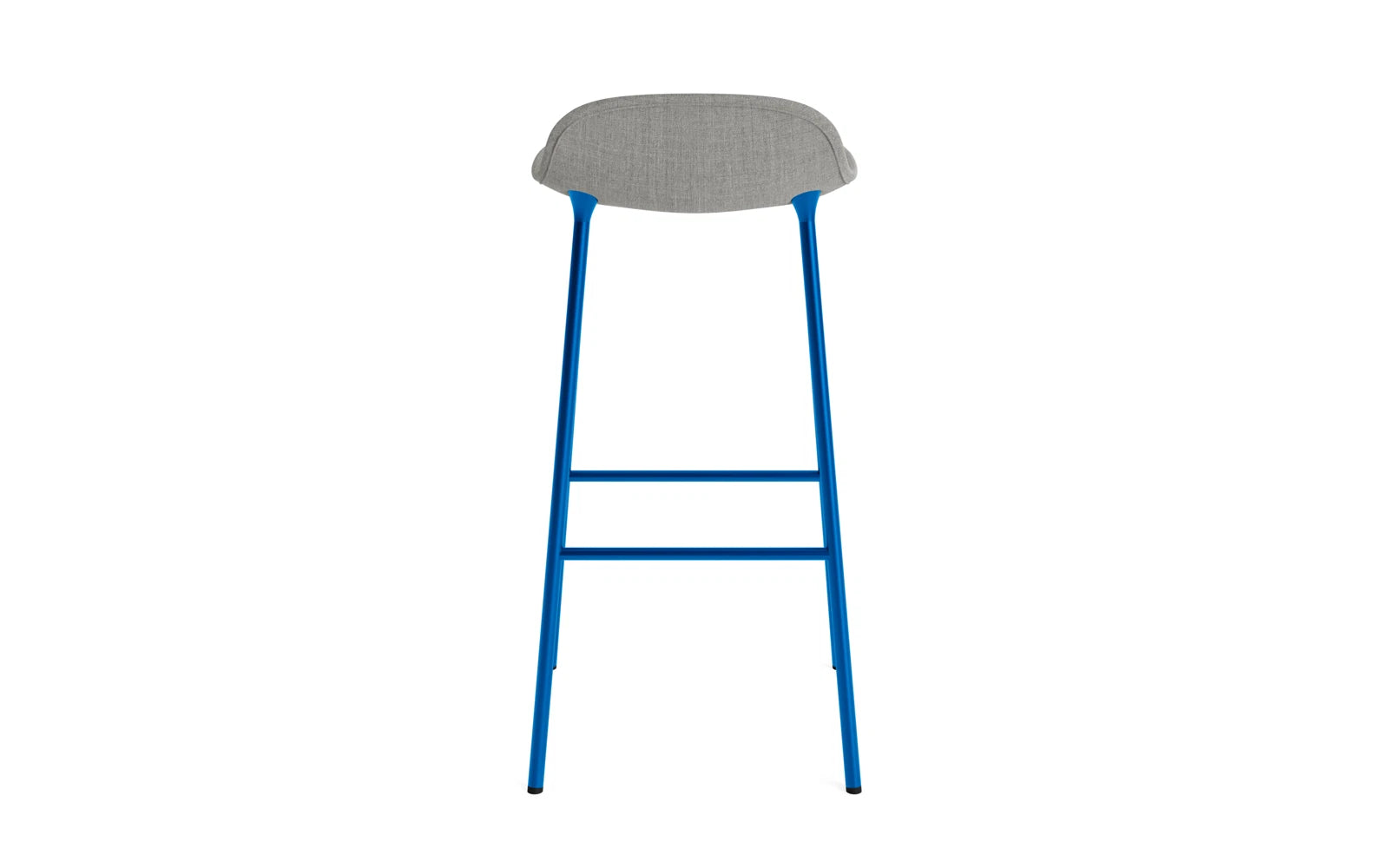 Erleben Sie den Form Barstuhl 75 cm in strahlendem Blau von Normann Copenhagen. Gepolstert und aus hochwertigem Stahl, bietet er perfekten Komfort und modernes Design.