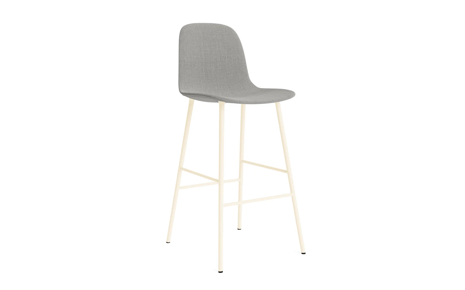 Form Barstuhl 75 cm gepolstert Creme Stahl Remix in Remix 133 präsentiert im Onlineshop von KAQTU Design AG. Barstuhl ist von Normann Copenhagen