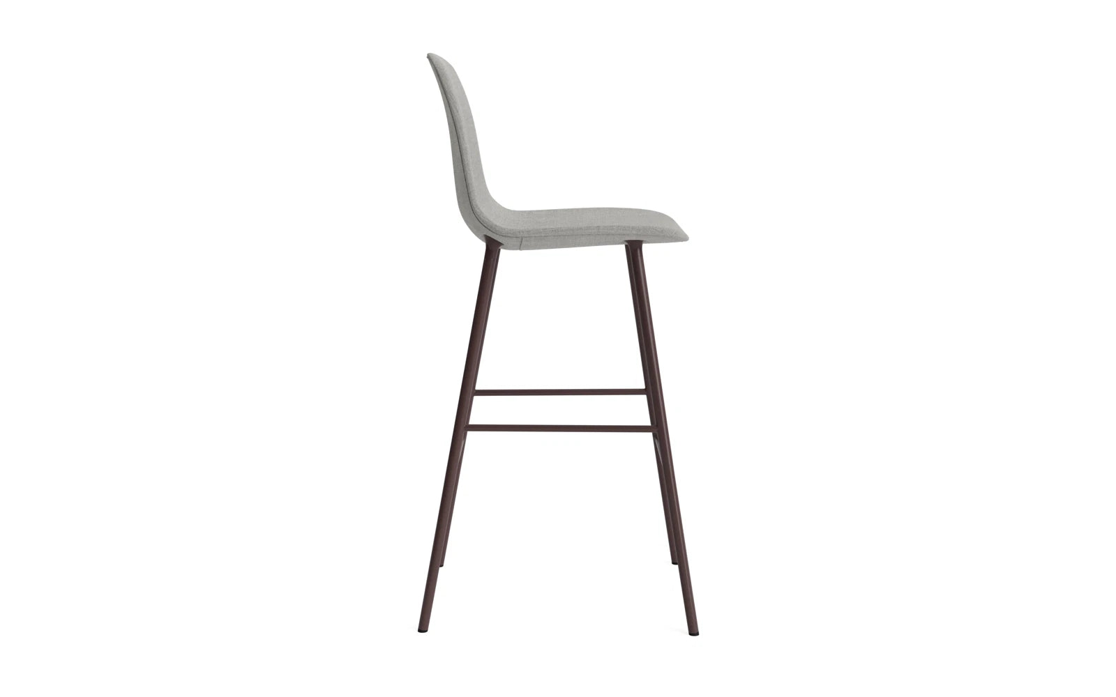 Erleben Sie den Form Barstuhl 75 cm gepolstert in Braun von Normann Copenhagen – ein elegantes Designhighlight, das Komfort und Stil in jedem Raum vereint.