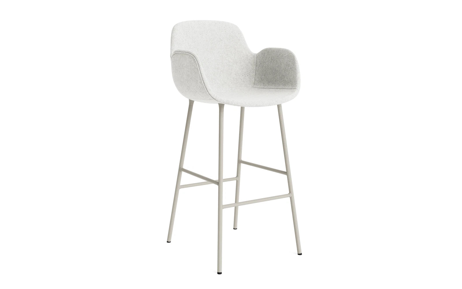 Form Barstuhl mit Armlehne 75 cm gepolstert Hellgrau Stahl Hallingdal in Hallingdal 110 präsentiert im Onlineshop von KAQTU Design AG. Barstuhl ist von Normann Copenhagen