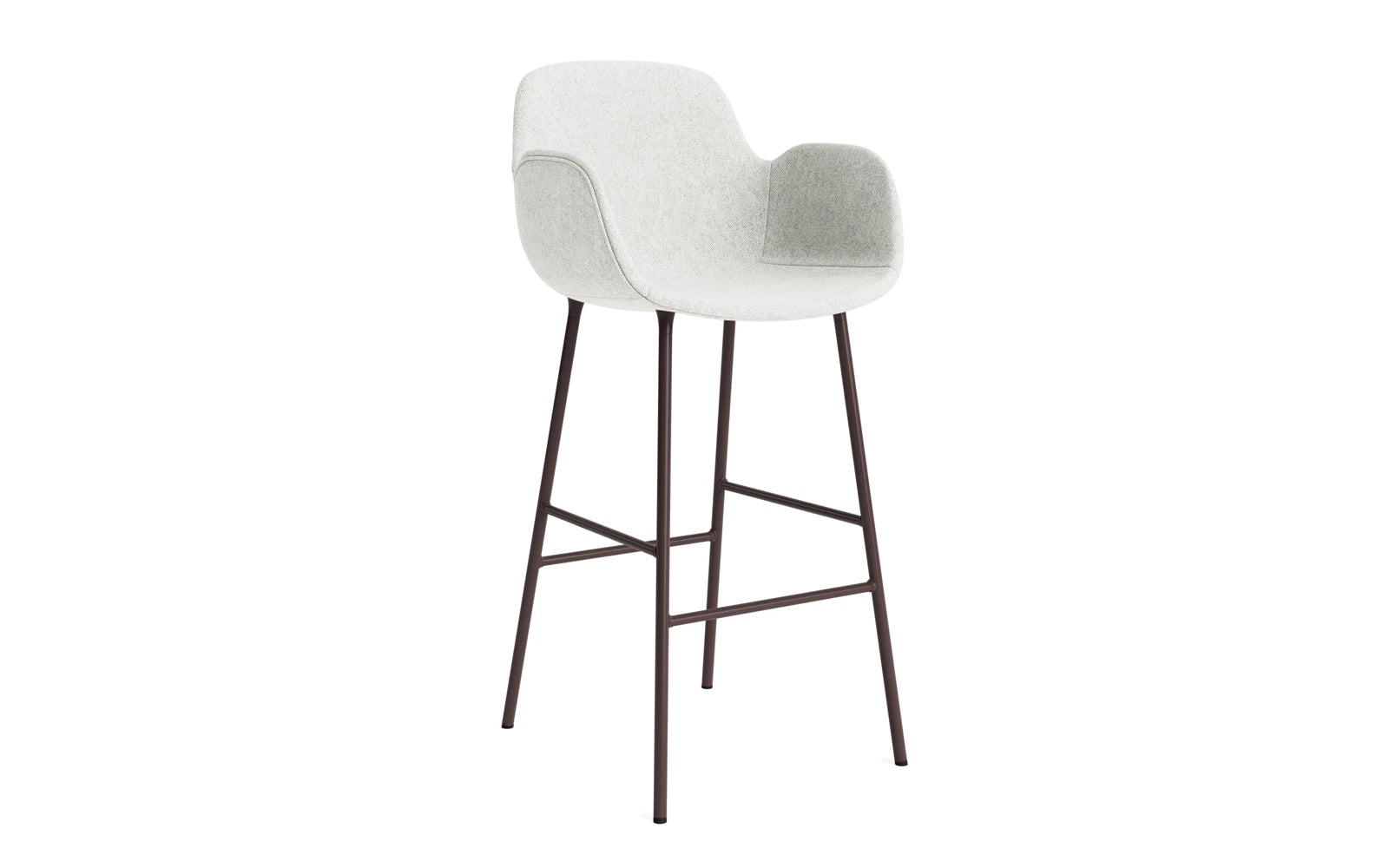 Form Barstuhl mit Armlehne 75 cm gepolstert Braun Stahl Hallingdal in Hallingdal 110 präsentiert im Onlineshop von KAQTU Design AG. Barstuhl ist von Normann Copenhagen